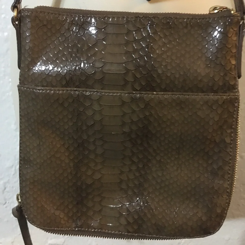 Gianni Bini‎ croc embossed leather bag
